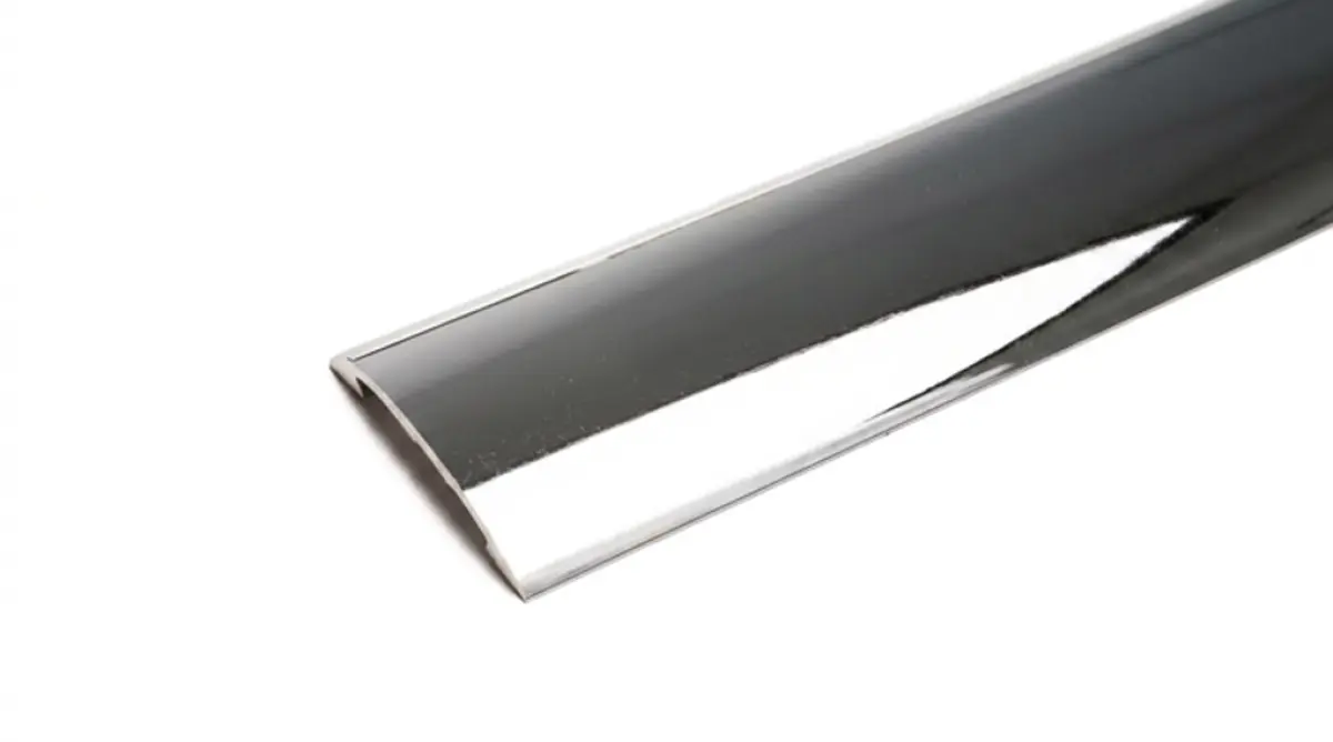 Premier Coverstrip stick down chrome 5 x 2,70 m.