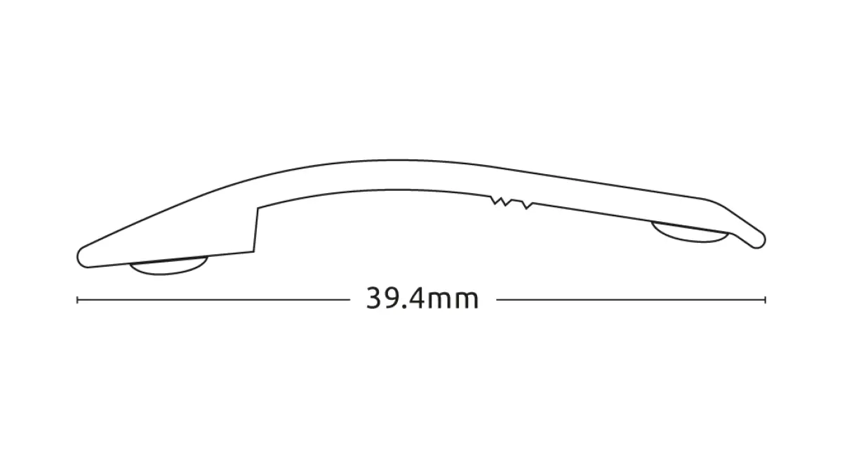 Premier Ramp Edge stick down brushed light bronze (39,4 mm) 5 x 2,70 m.