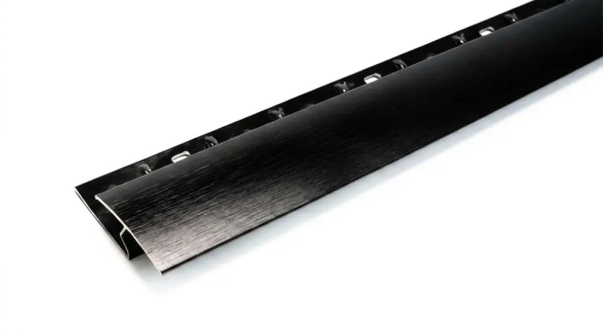 Premier Zig Zag® brushed black metal 15 x 0,90 m.