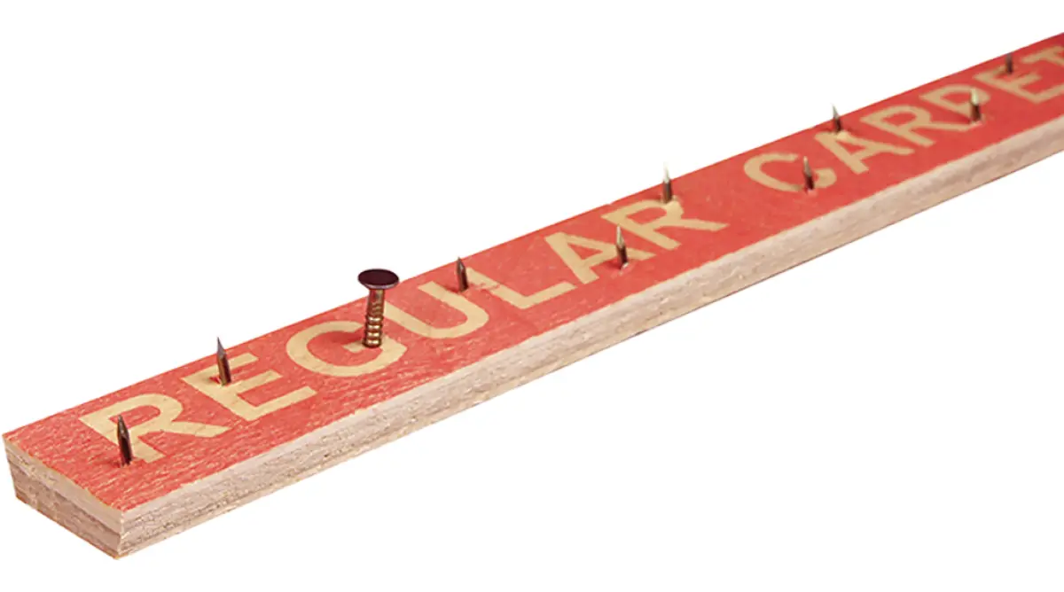Gripperrods Regular Gripper pre-nailed for wood floors - pin 4,8 mm & wood nail - 100 x 1,52 m.