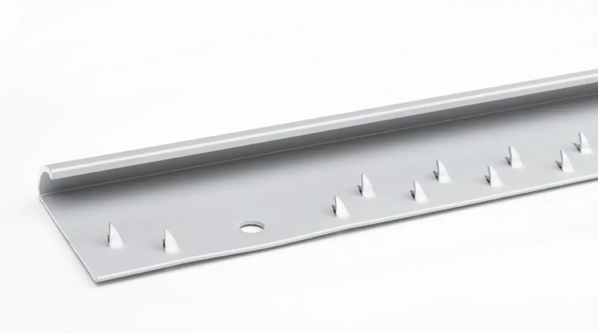 Heavy aluminum carpet edge trim 12 mm matte silver